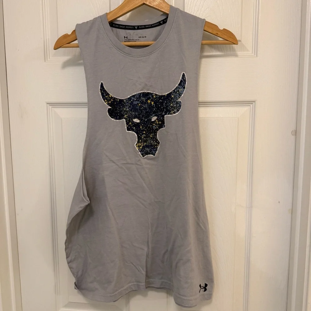 EUC Under Armour Project Rock Brahma Bull Sleeveless Muscle Tank - Picture 2 of 8